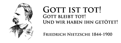 Aufkleber: Nietzsche / Gott ist tot